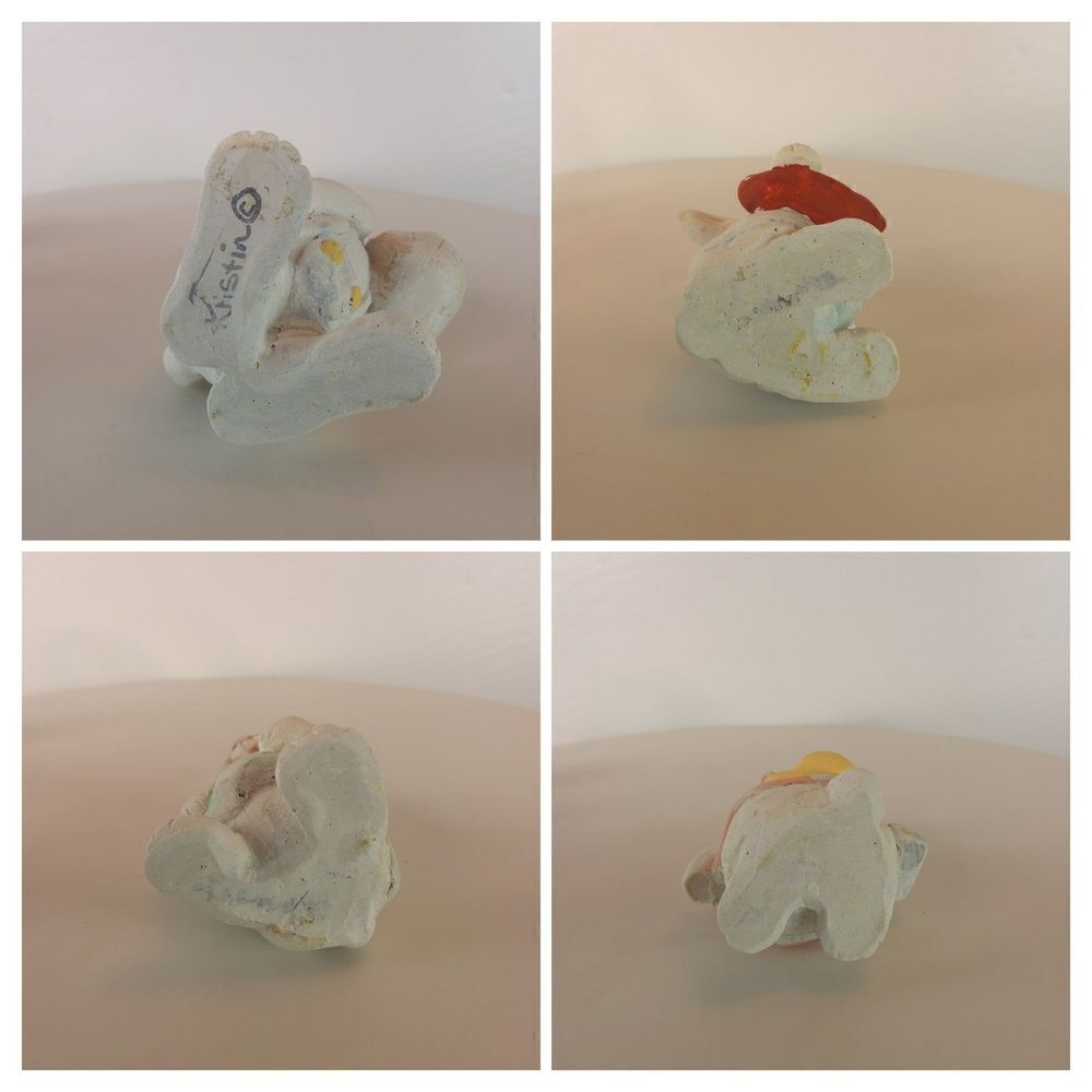 Set of four clay bunny rabbits - Picture 6 of 8